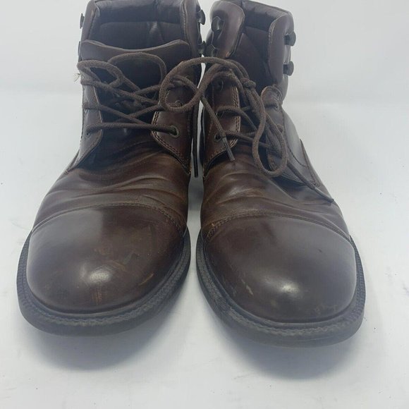 Kenneth Cole Reaction Men\'s Brown Shoes Hi Tops Boots Size 11M Leather